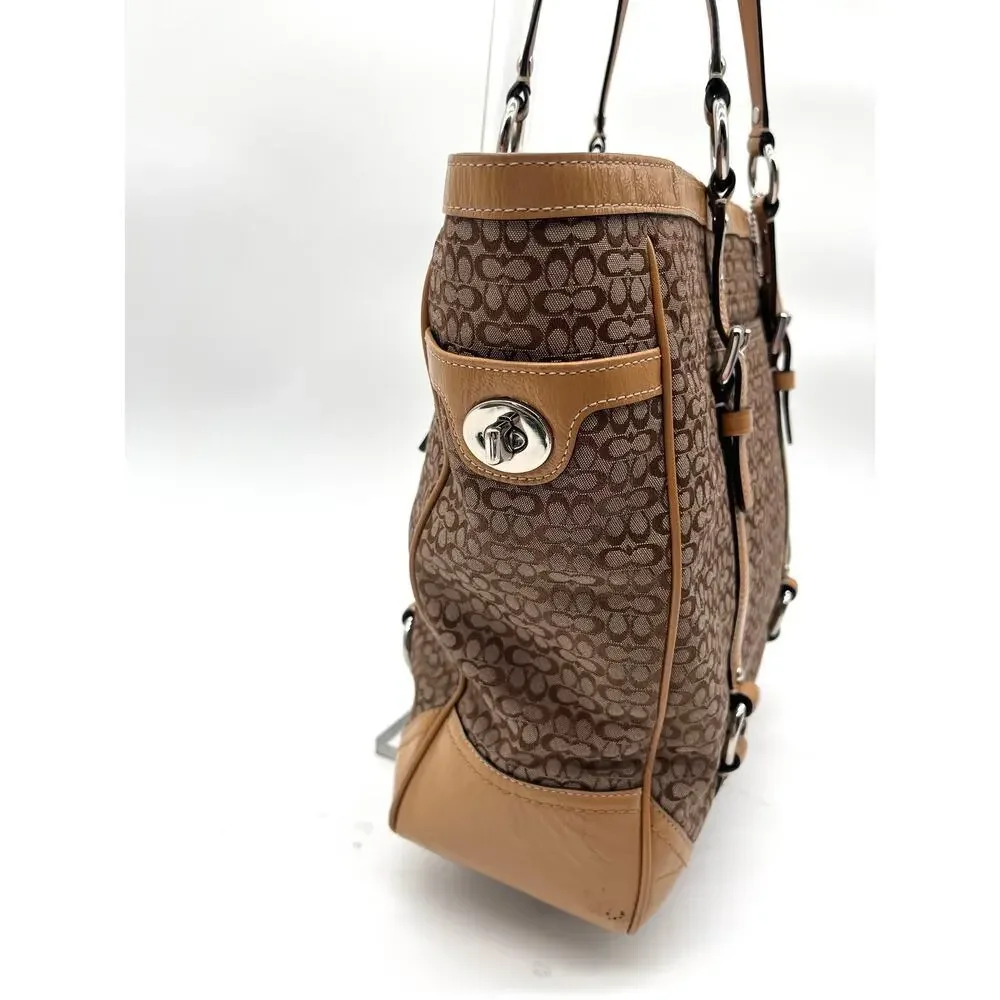 COACH Y2K Signature Tote, Turnlock Pockets